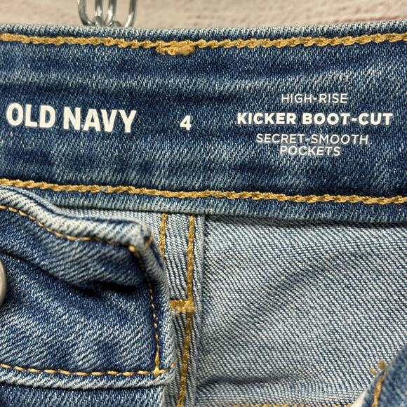 Old Navy Women's High-Rise Kicker Boot-Cut Jeans Size 4 - Picture 7 of 13